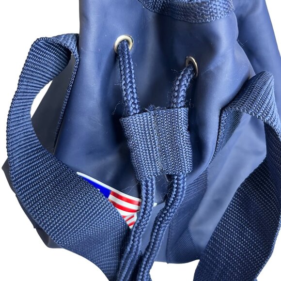 Ralph Lauren Polo Sport Navy Blue Drawstring Bucket Bag Y2K 90's - Picture 4 of 9